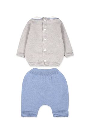 Abito in lana vergine grigia e blu LITTLE BEAR KIDS | 7102GRIGIOAZZURRO